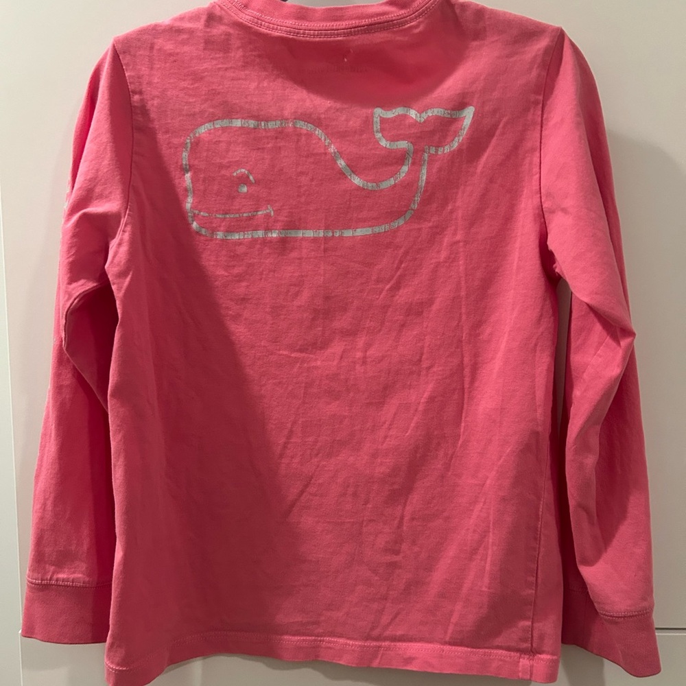 Vineyard Vines Girls Long Sleeve Pink Shirt